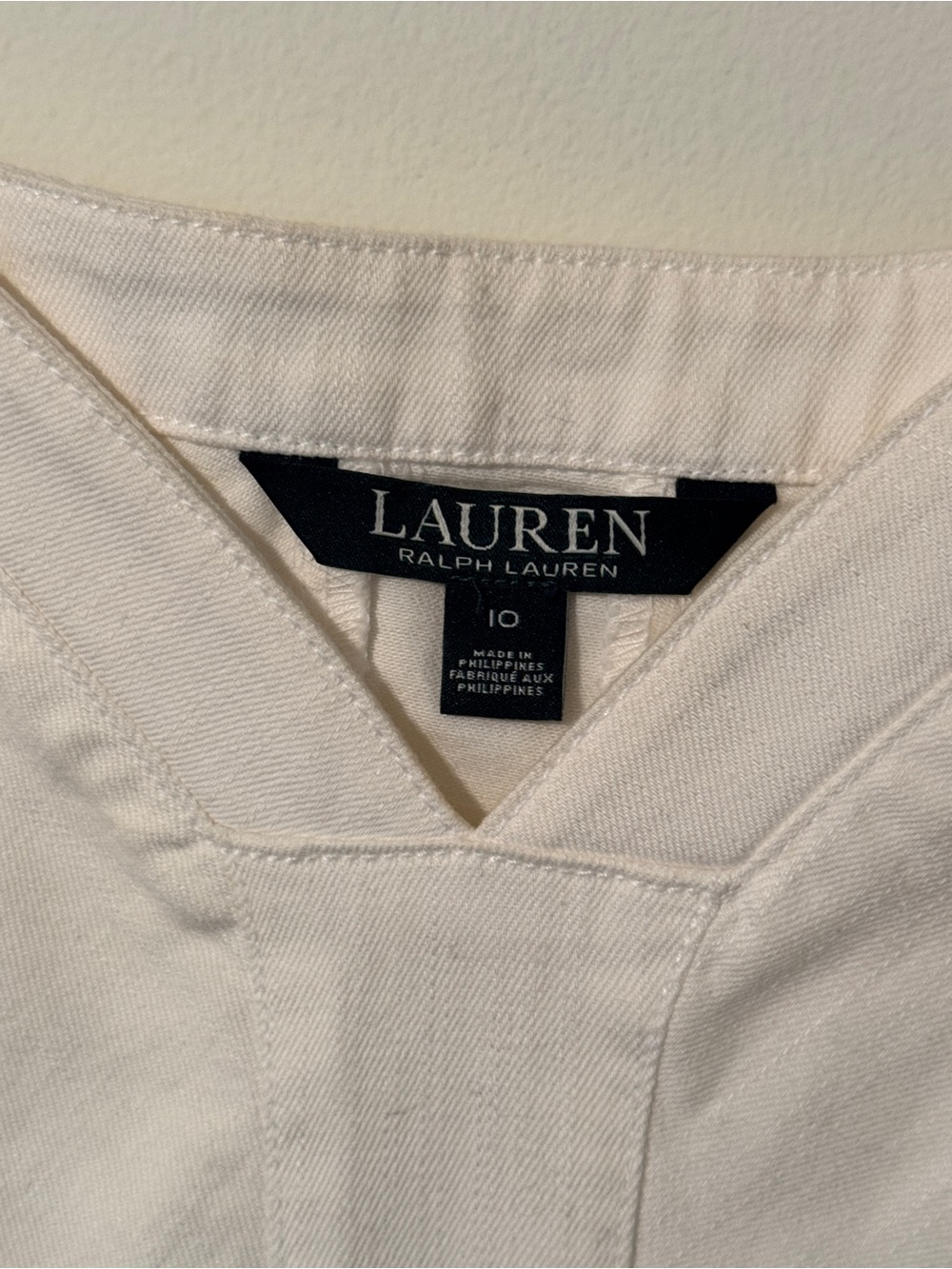 Ralph Lauren Cream A-Line Midi Dress with V-Neck Straps - Picture 3 of 4